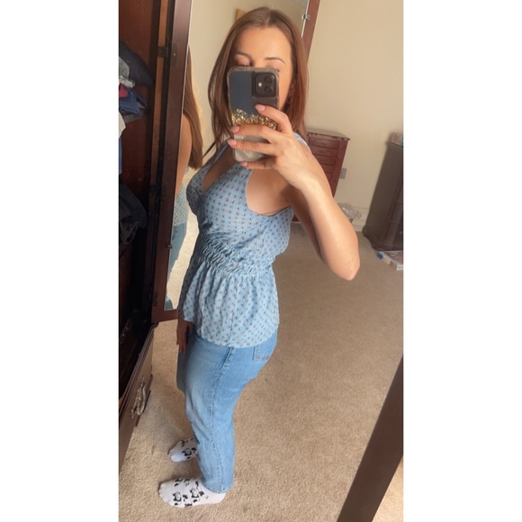 Blue Floral Tank - Picture 3 of 6